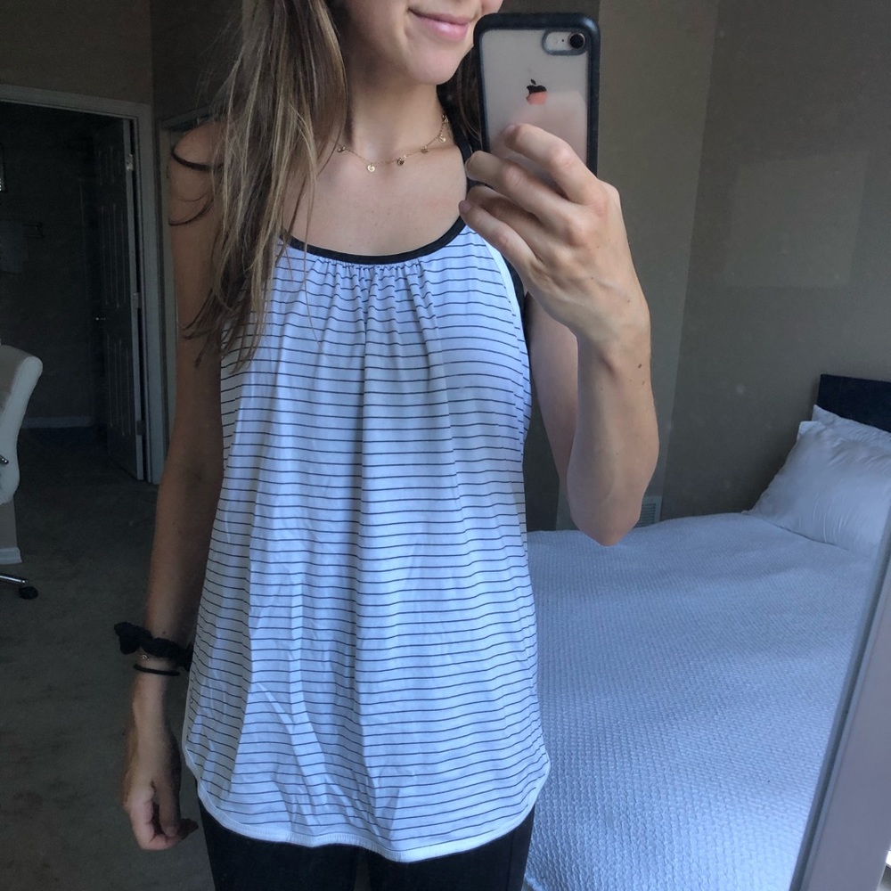 Workout tank with built in sports bra